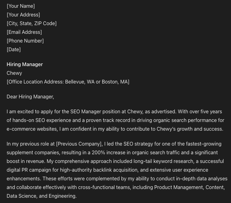 3. Crafting a Winning Cover Letter