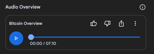 Audio Overview on NotebookLM