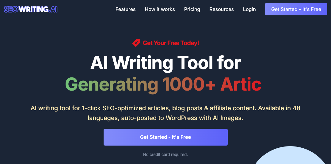 SEOWriting AI Website