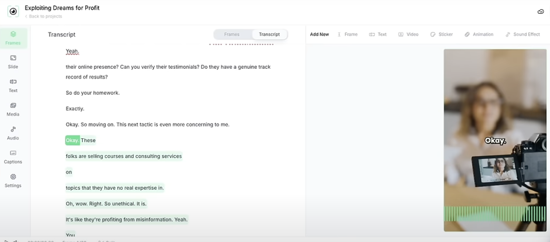 Repurposing Written Content into Video