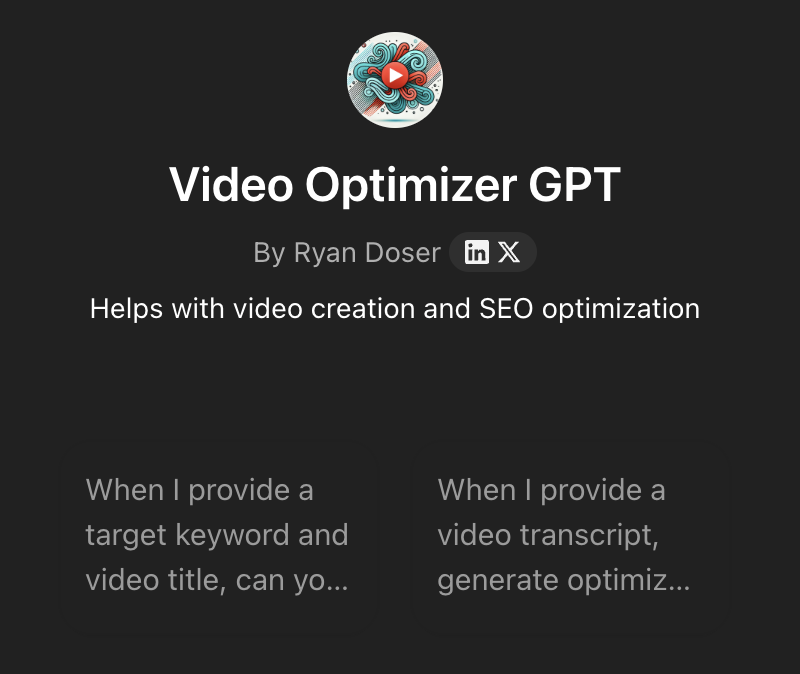 Video Optimizer GPT